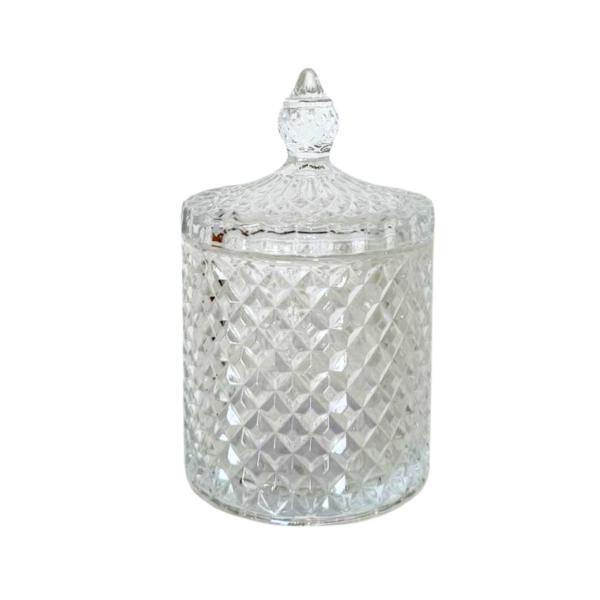 Glass Trinket Jar With Lid
