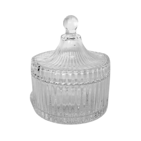 Small Glass Trinket Dish With Bird Lid