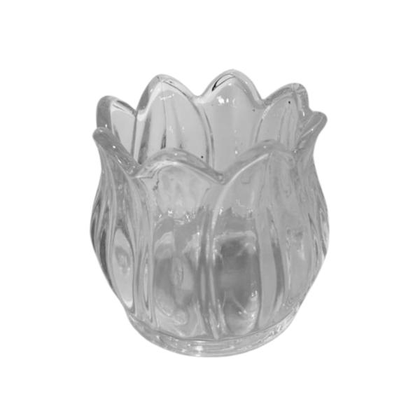 Glass Tulip Tealight Candle Holder
