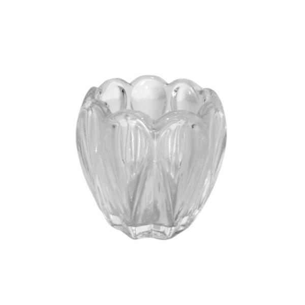 Glass Petal Tealight Candle Holder