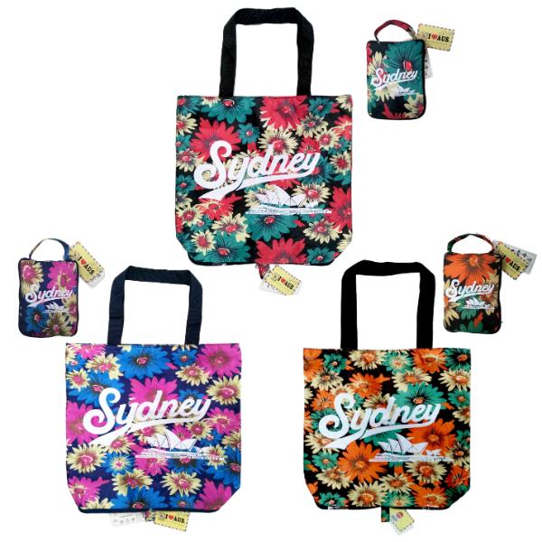 Colourful Sydney Foldable Flower Patterns Bag