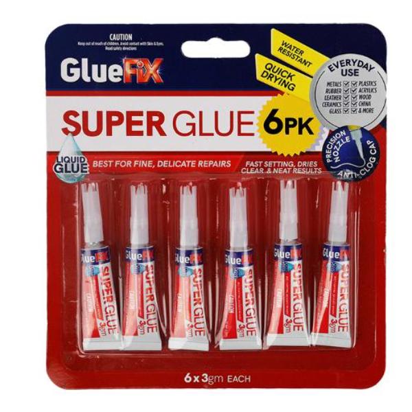 6 Pack Gluefix Super Glue