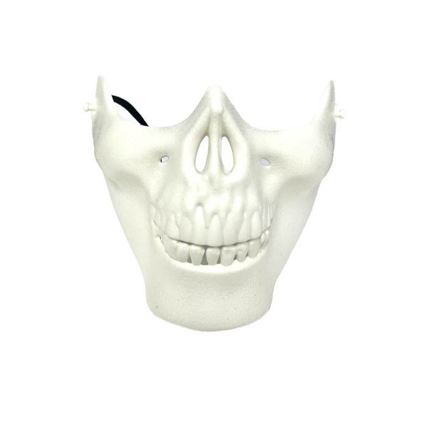 White Half Skull Mask