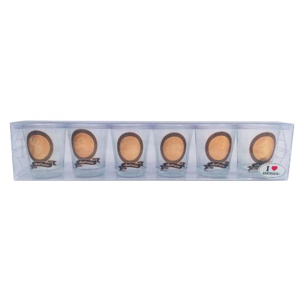 6 Pack Australia Shot Glasses Set