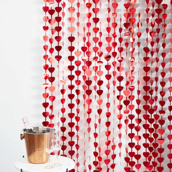 You And Me Heart Shaped Party Backdrop - 100cm x 220cm