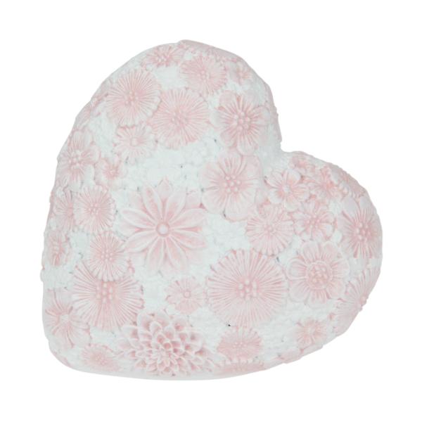 Pastel Pink Flower Heart - 22cm