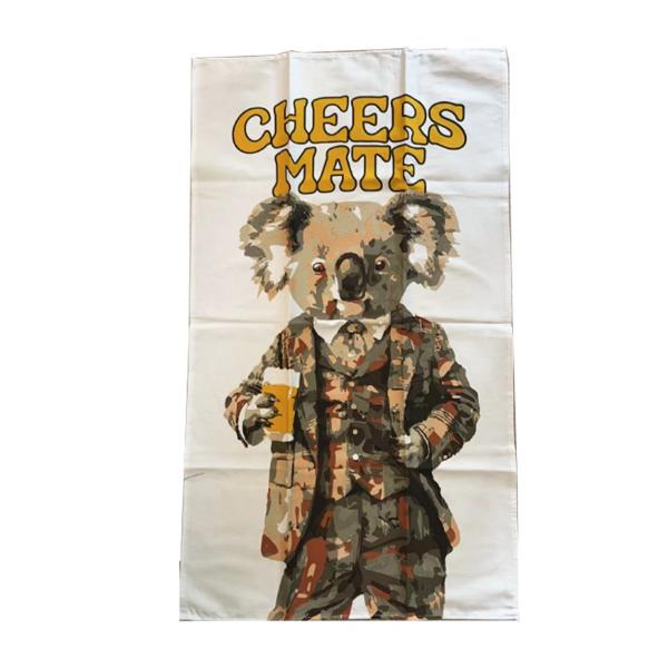 Koala Cheers Mate Tea Towel