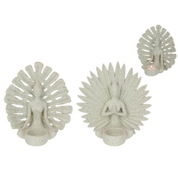 Yoga Lady In Coral Colour Finish - 16cm