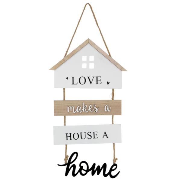 Home & Love Wall Hanging Plaque - 50cm