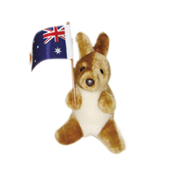 Kangaroo With Flag - 13cm