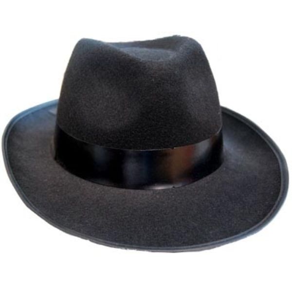 Black Feltex Gangster Hat
