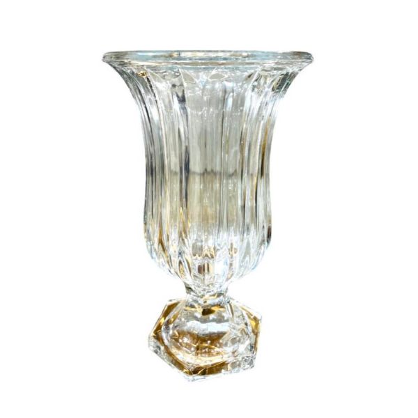 Large Antique Clear Glass Vase