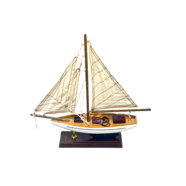 Assorted Wooden Model Sail Boat - 30cm