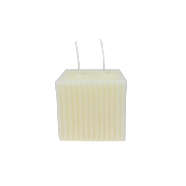 Cube Ribbed Scented Candle