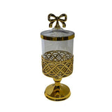 Load image into Gallery viewer, Acrylic Canister With Gold Bow - 26x10cm
