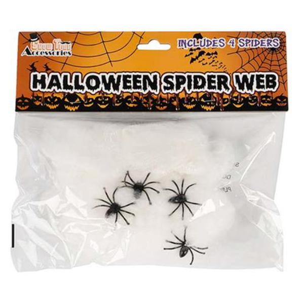 Halloween Spider Web With 4 Spiders