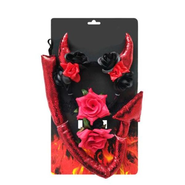Floral Devil Dress Up Set