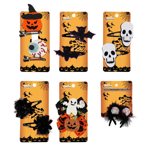 2 Pack Halloween Hair Clips