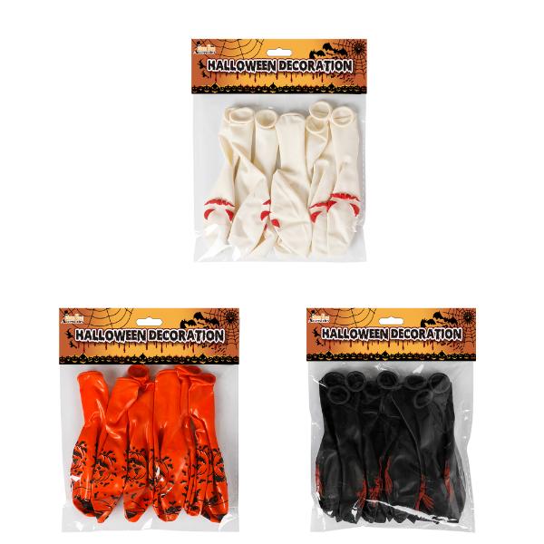10 Pack Halloween Balloons - Assorted