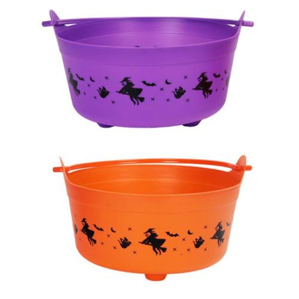 Trick Or Treat Cauldron With Handle - Assorted