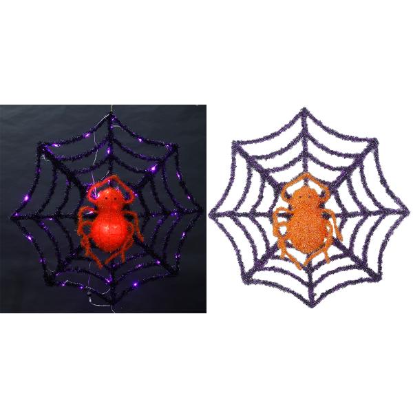 Fabric Spider & Web - 90cm