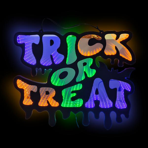 Trick Or Treat Infinity Light Sign - 40cm
