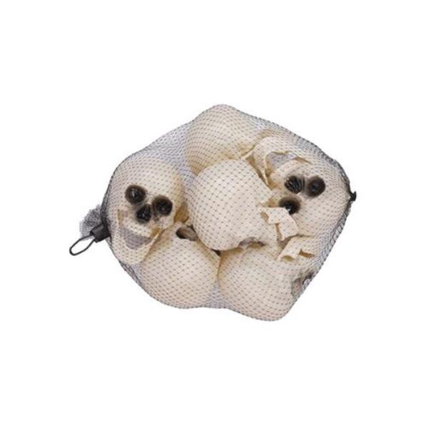6 Pack Decorative Skulls - 12cm