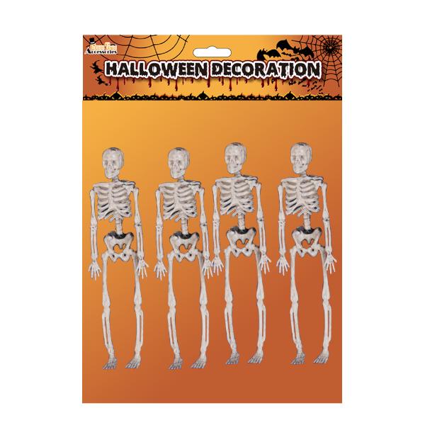 4 Pack Mini Skeletons - 18cm