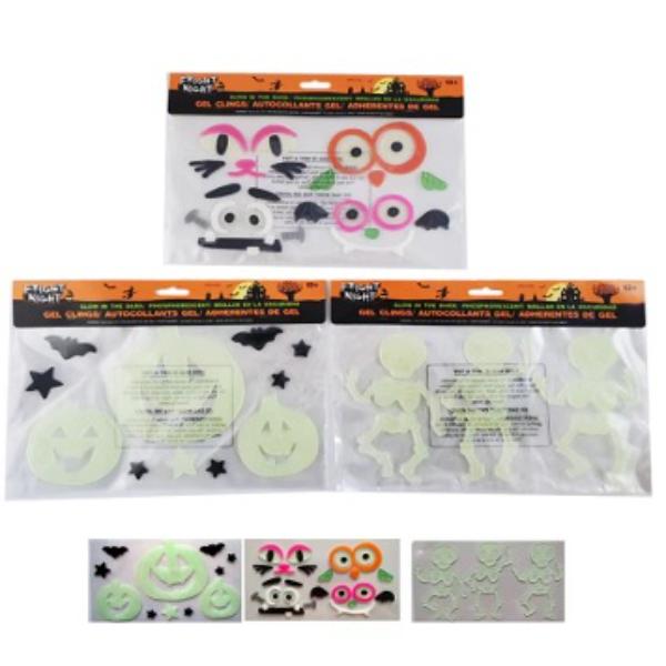 Halloween Glow In Dark Gel Window Cling - 29cm x 17cm