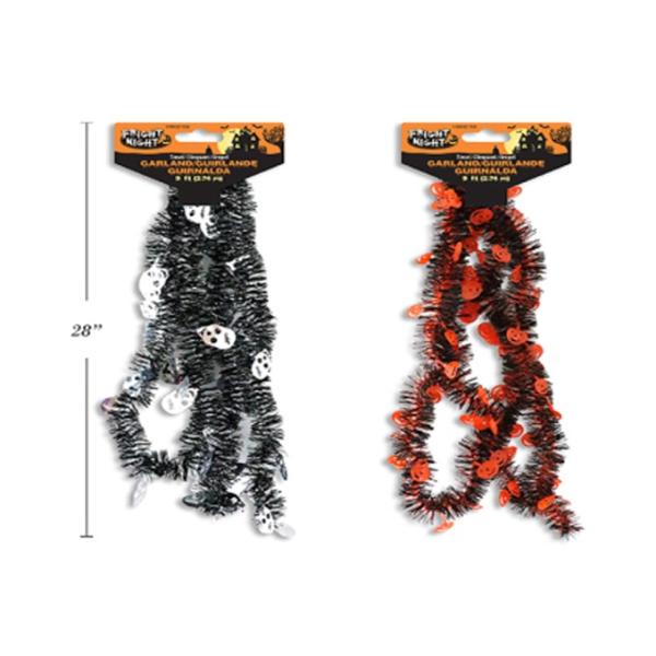 Halloween 2 Tone Tinsel Garland - 270cm