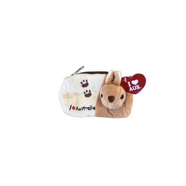 I Heart Aus Plush Coin Bag