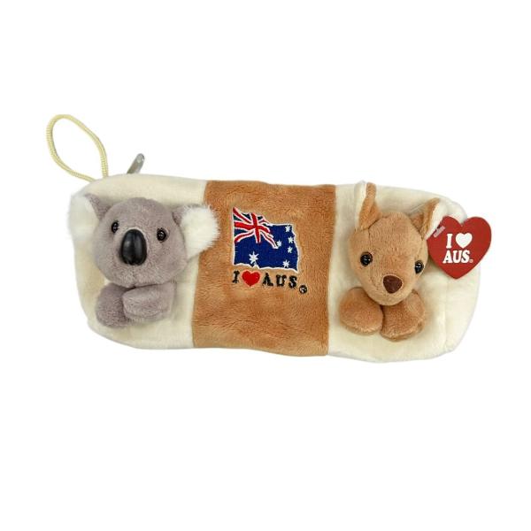 White Kangaroo & Koala Pencil Case