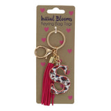 Load image into Gallery viewer, Initial S Blooms Keyring Bag Tags
