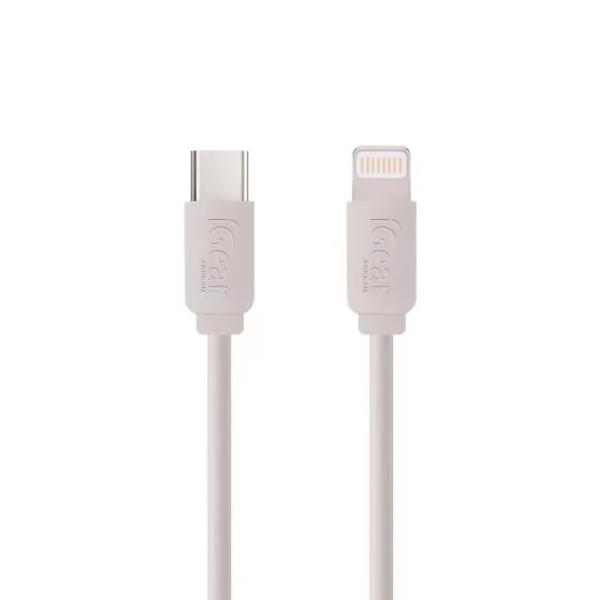 White Type C To iPhone / iPad Sync Cable Charger - 100cm