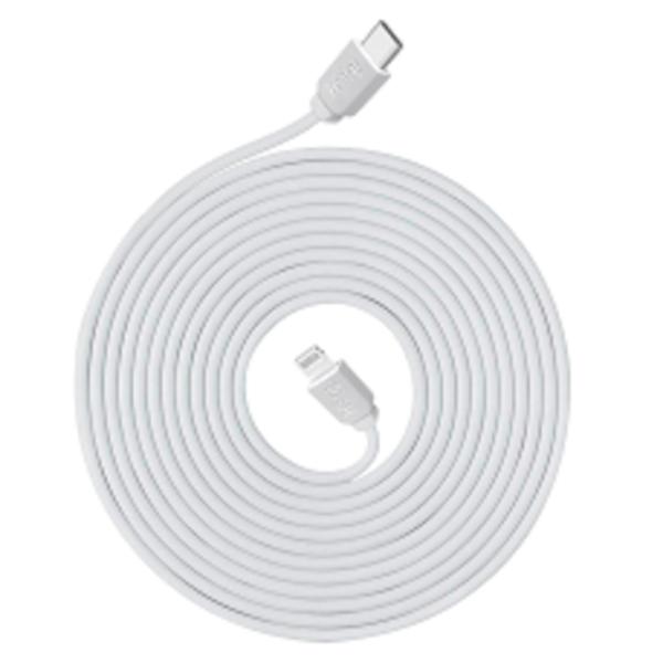White USB C To 8 Pin Sync Cable Charger - 300cm