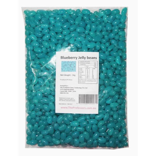 Blue Blueberry Flavoured Mini Jelly Beans - 1kg