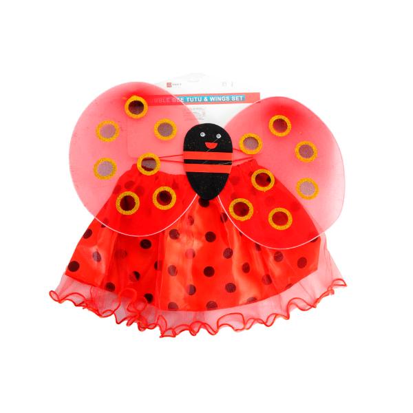 Lady Bug Wing & Skirt Set