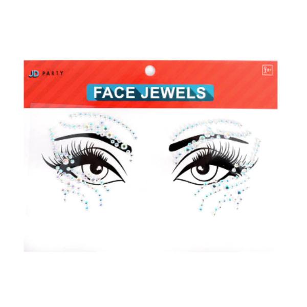 Silver Cat Eyes Face Jewels