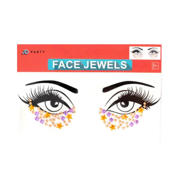 Coloured Under Eyes Face Jewels