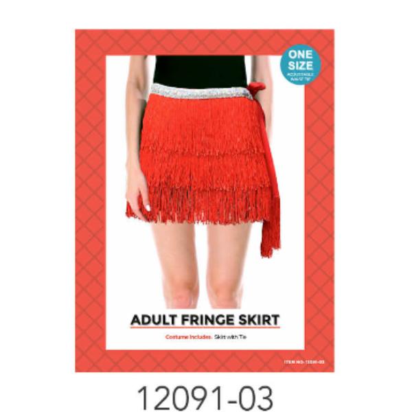 Adult Red Fringe Skirt