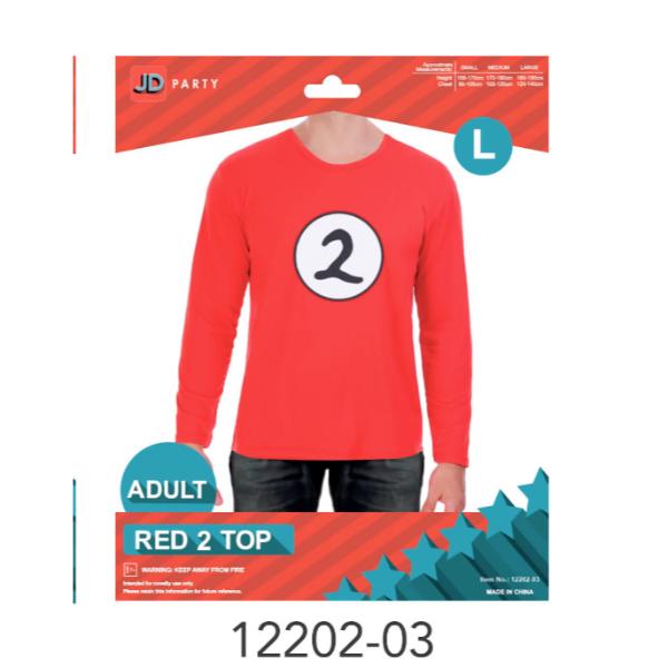 Adult Red 2 Top - Large