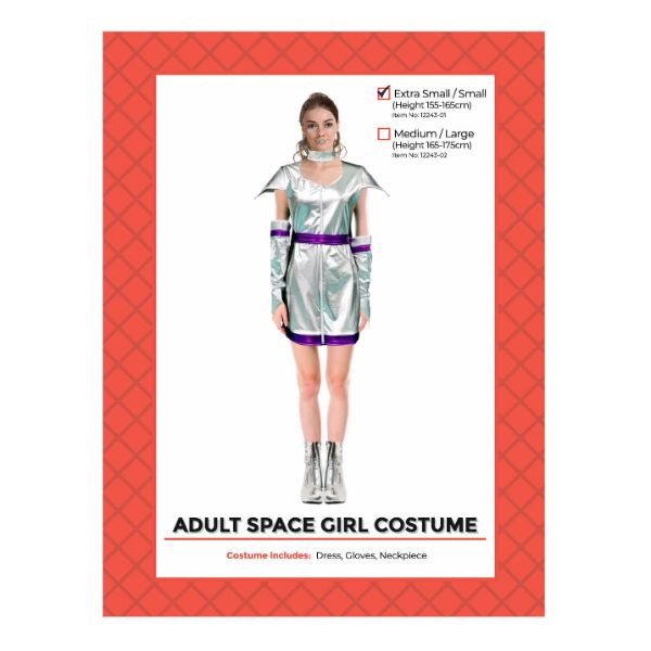 Adult Space Girl Costume - X Small - Small