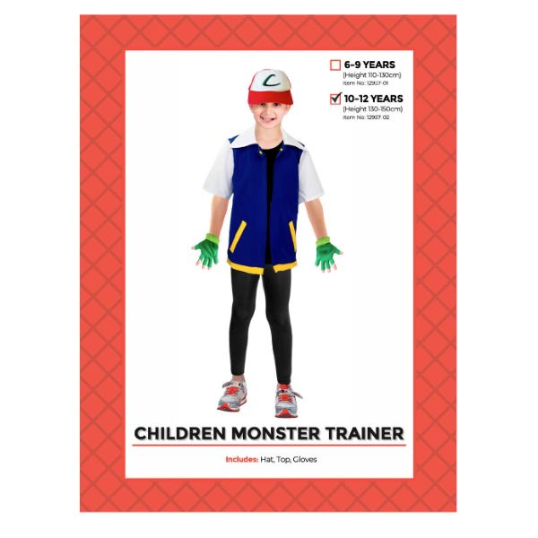 Children Monster Trainer Costume - 10 - 12 Years