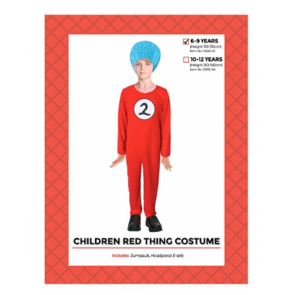 Children Red Thing 2 Boy Costume - 6 - 9 Years