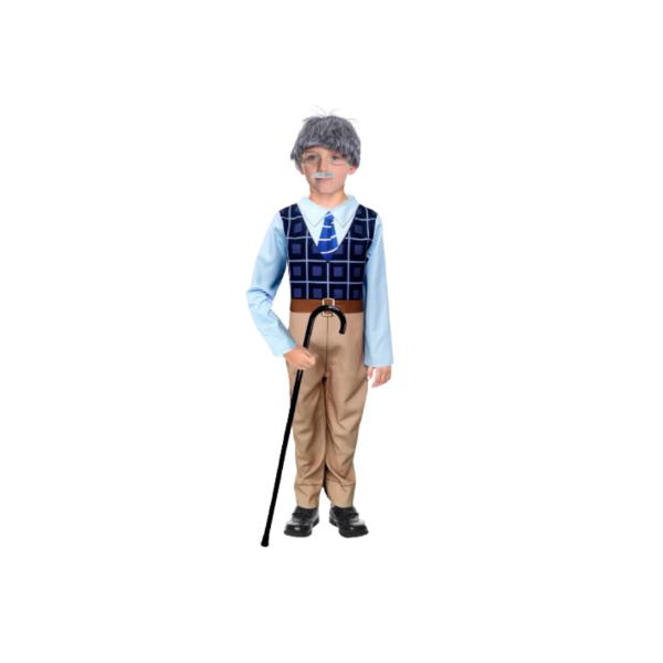 Children Blue Grandpa Costume - 4 - 6 Years