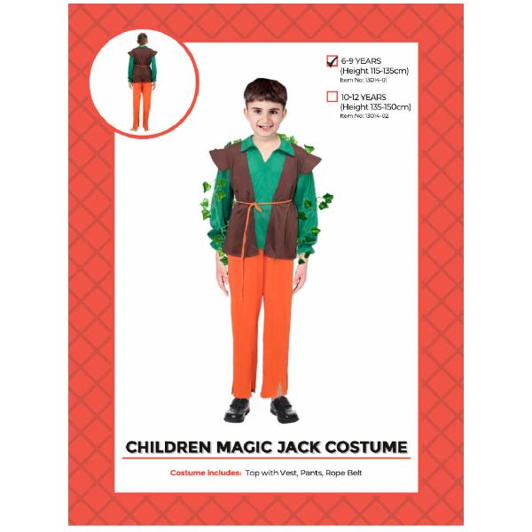 Children Magic Jack Costume - 6 - 9 Years