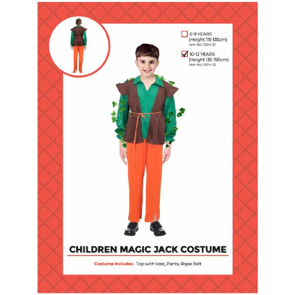 Children Magic Jack Costume - 10 - 12 Years