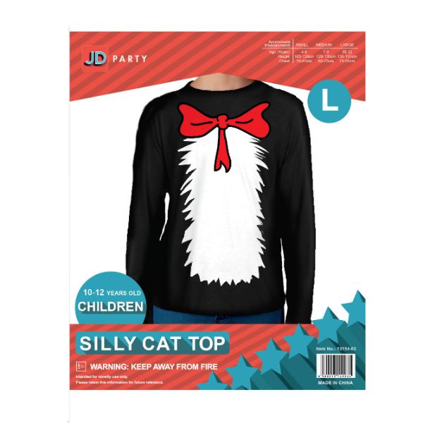 Children Silly Cat Top - Large