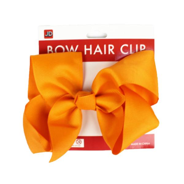 Orange Bow Hair Clip