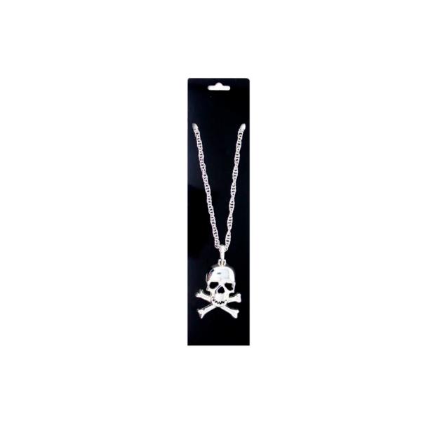 Silver Metal Skull Necklace